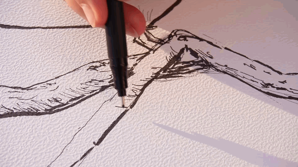 Schwarze Zeichenstifte für Handlettering Stifte und Zeichnungen