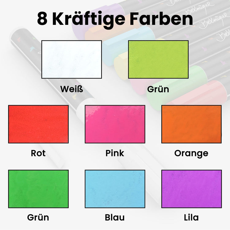 Unsere Farben der Flüssigkreide
