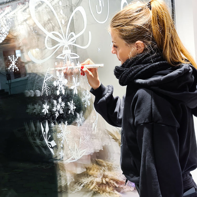 kreidestifte weihnachten fenster