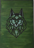 Hand-painted mural - acrylic painting wolf 70x50x2cm