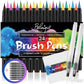 24 brush pens 2 water tank brushes incl. Aquarellpapier