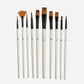 Watercolor brushes & acrylic brushes in different sizes - made of real nylon hair