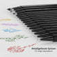 Belmique drawing pencils set of 16 incl. black brush pens I calligraphy pens