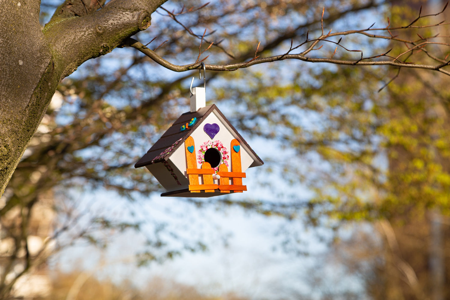 Belmique Bird House - Multicolored - 100% HANDMADE